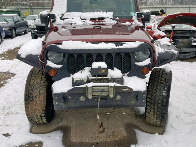 1J4AA5D19AL103588 - 2010 JEEP WRANGLER S BURGUNDY photo 9