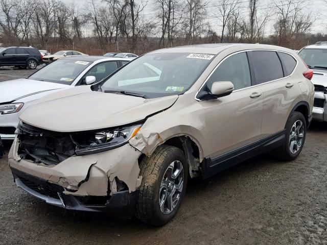 5J6RW2H88JL003492 - 2018 HONDA CR-V EXL BEIGE photo 2