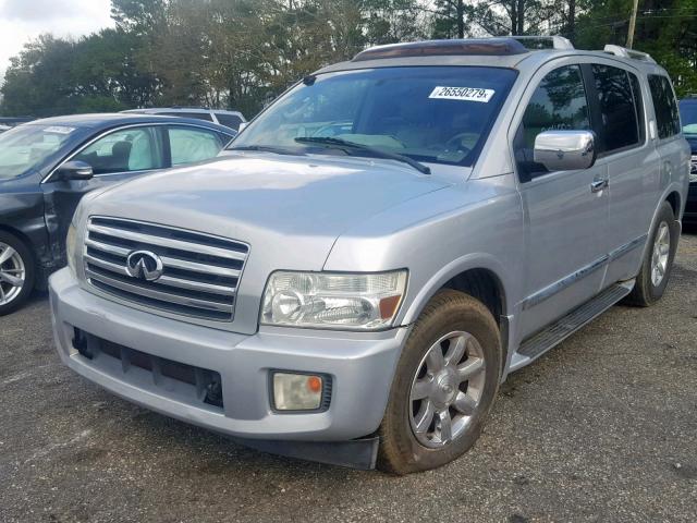 5N3AA08A65N808722 - 2005 INFINITI QX56 SILVER photo 2