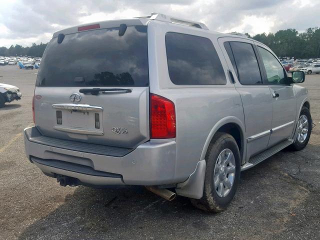 5N3AA08A65N808722 - 2005 INFINITI QX56 SILVER photo 4