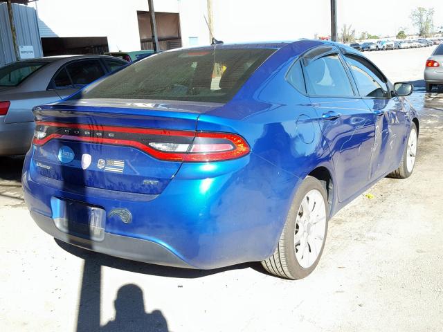 1C3CDFBA2DD155288 - 2013 DODGE DART SXT BLUE photo 4