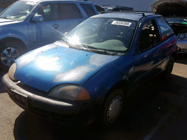 2S2AB21H116603312 - 2001 SUZUKI SWIFT BASE BLUE photo 2