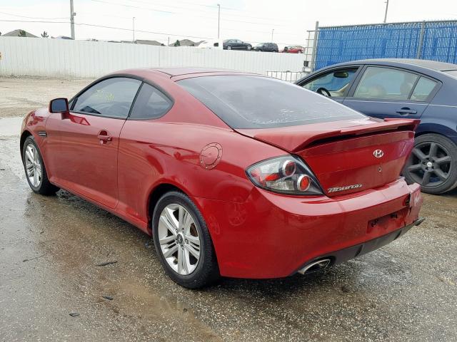 KMHHM66D47U245550 - 2007 HYUNDAI TIBURON GS BURGUNDY photo 3