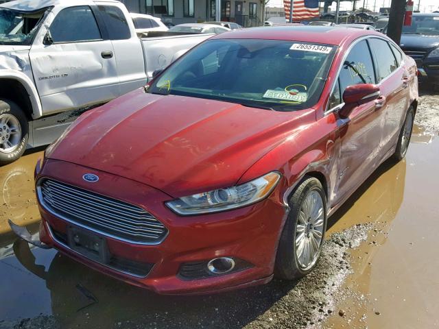 3FA6P0SU2ER395463 - 2014 FORD FUSION TIT RED photo 2