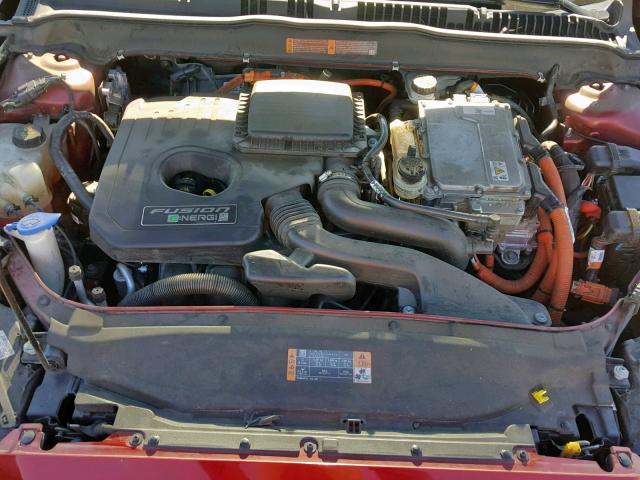 3FA6P0SU2ER395463 - 2014 FORD FUSION TIT RED photo 7