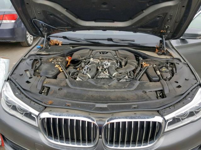 WBA7F2C55GG419007 - 2016 BMW 750 XI GRAY photo 7