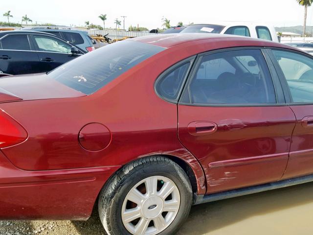 1FAFP56295A248198 - 2005 FORD TAURUS SEL BURGUNDY photo 9