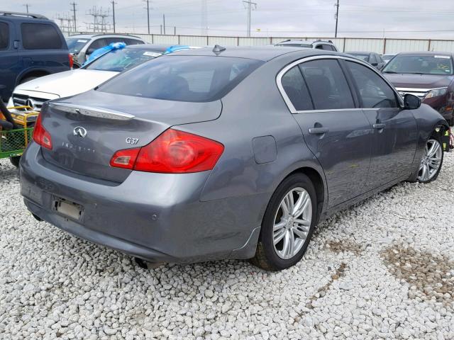 JN1CV6APXAM406488 - 2010 INFINITI G37 BASE GRAY photo 4