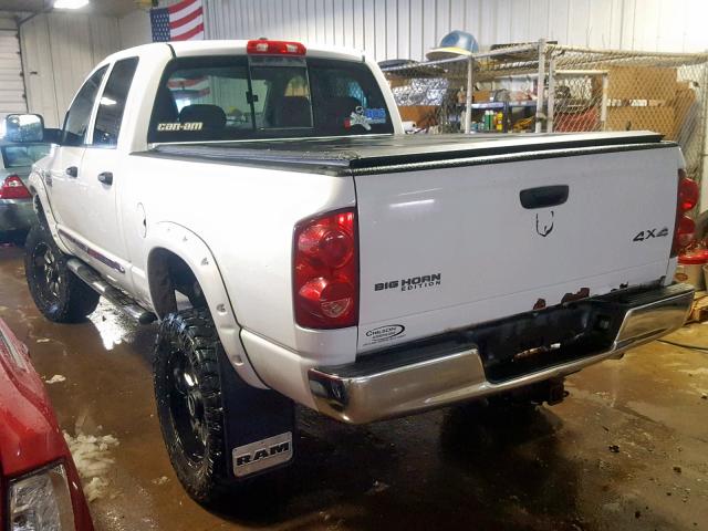 1D7KS28A07J580422 - 2007 DODGE RAM 2500 S თეთრი ფოტო 3