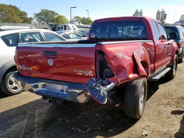 5TETU62N46Z202491 - 2006 TOYOTA TACOMA PRE RED photo 4