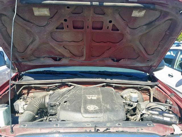 5TETU62N46Z202491 - 2006 TOYOTA TACOMA PRE RED photo 7