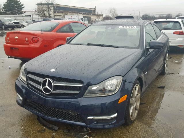 WDDGJ8JB9CF903569 - 2012 MERCEDES-BENZ C 350 4MAT BLUE photo 2