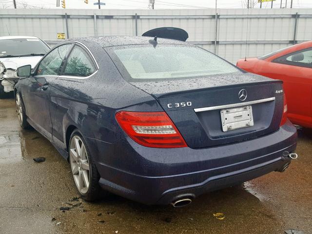 WDDGJ8JB9CF903569 - 2012 MERCEDES-BENZ C 350 4MAT BLUE photo 3