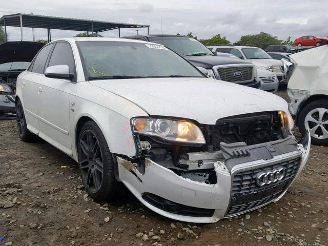 WAUGL78E48A098953 - 2008 AUDI S4 QUATTRO WHITE photo 1