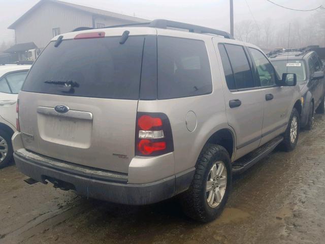 1FMEU72E56UA26117 - 2006 FORD EXPLORER X SILVER photo 4