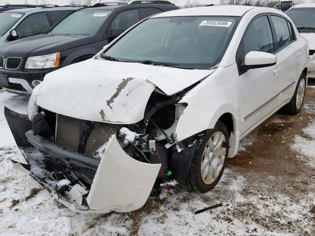 3N1AB6AP1AL661704 - 2010 NISSAN SENTRA 2.0 WHITE photo 2