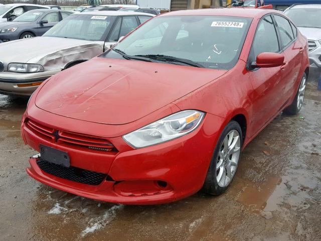 1C3CDFBA2DD200133 - 2013 DODGE DART SXT RED photo 2