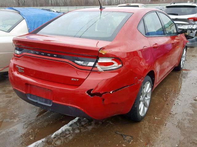 1C3CDFBA2DD200133 - 2013 DODGE DART SXT RED photo 4