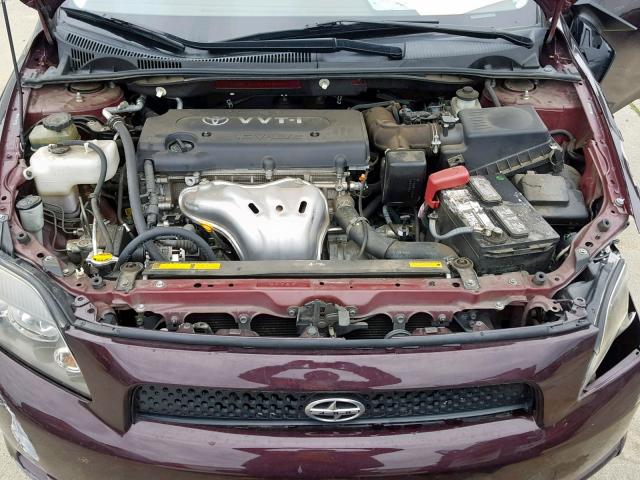 JTKDE167X90279220 - 2009 TOYOTA SCION TC 栗色 照片 7