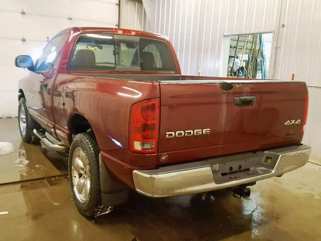 1D7HU16Z82J224087 - 2002 DODGE RAM 1500 BURGUNDY photo 3