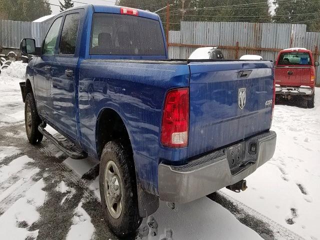 3D7TT2CT3AG125907 - 2010 DODGE RAM 2500 BLUE photo 3