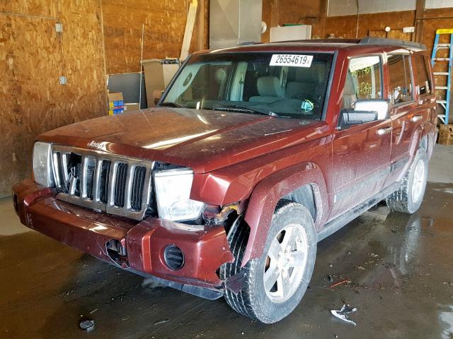 1J8HG48K37C563041 - 2007 JEEP COMMANDER RED photo 2