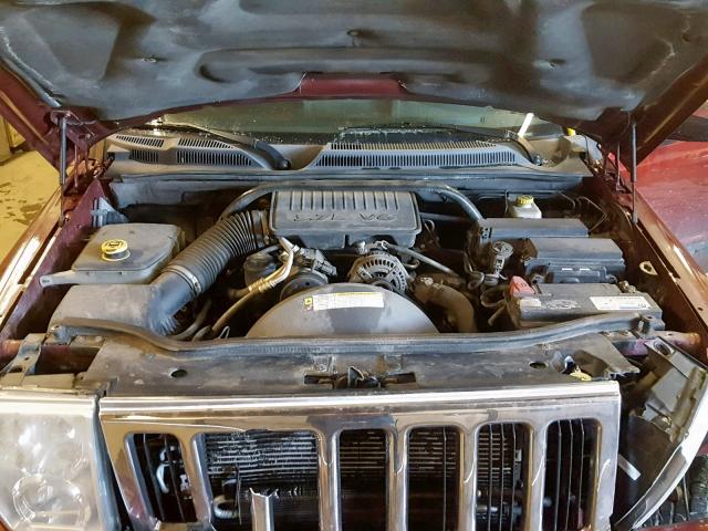 1J8HG48K37C563041 - 2007 JEEP COMMANDER RED photo 7