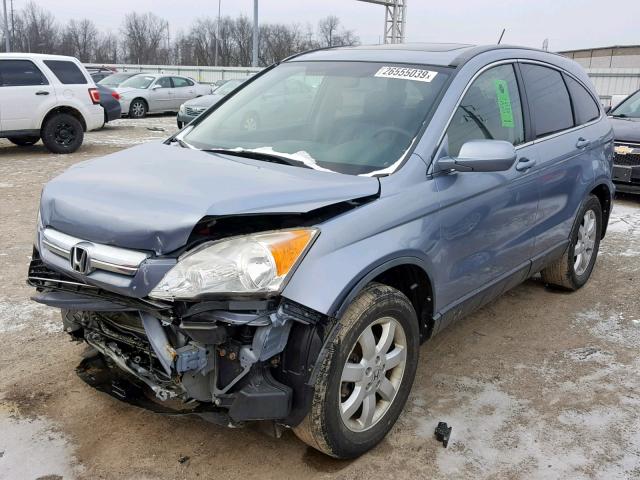 JHLRE487X9C014746 - 2009 HONDA CR-V EXL BLUE photo 2