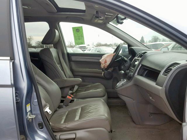 JHLRE487X9C014746 - 2009 HONDA CR-V EXL BLUE photo 5