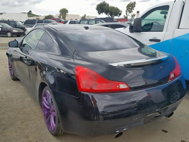 JNKCV64E68M125580 - 2008 INFINITI G37 BASE BLACK photo 3