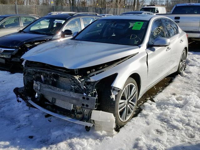 JN1BV7AR0EM681263 - 2014 INFINITI Q50 BASE SILVER photo 2