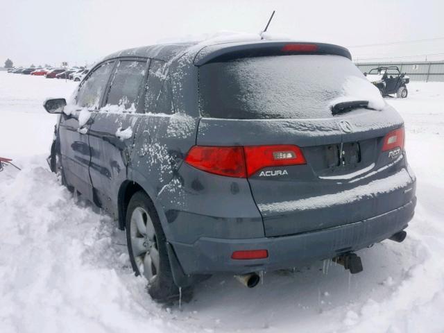 5J8TB18247A003461 - 2007 ACURA RDX GRAY photo 3