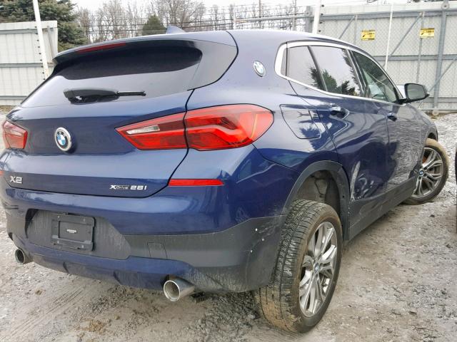 WBXYJ5C33JEF69681 - 2018 BMW X2 XDRIVE2 BLUE photo 4