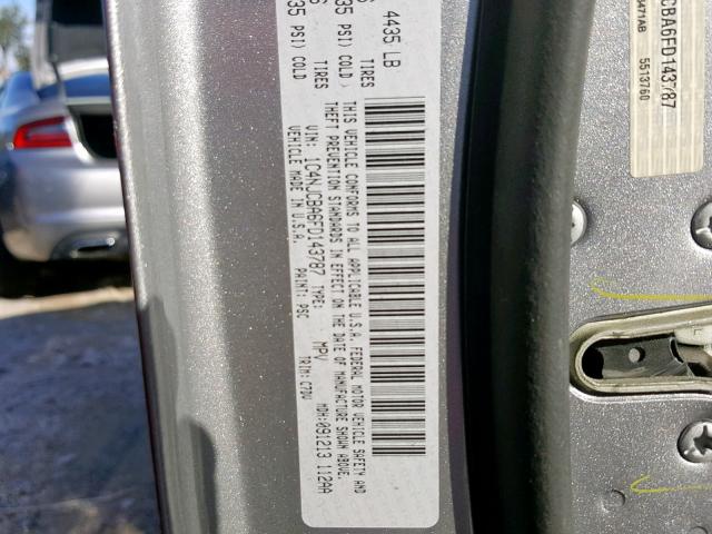 1C4NJCBA6FD143787 - 2015 JEEP COMPASS SP 银色 照片 10