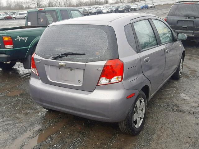 KL1TD66677B725780 - 2007 CHEVROLET AVEO BASE ნაცრისფერი ფოტო 4