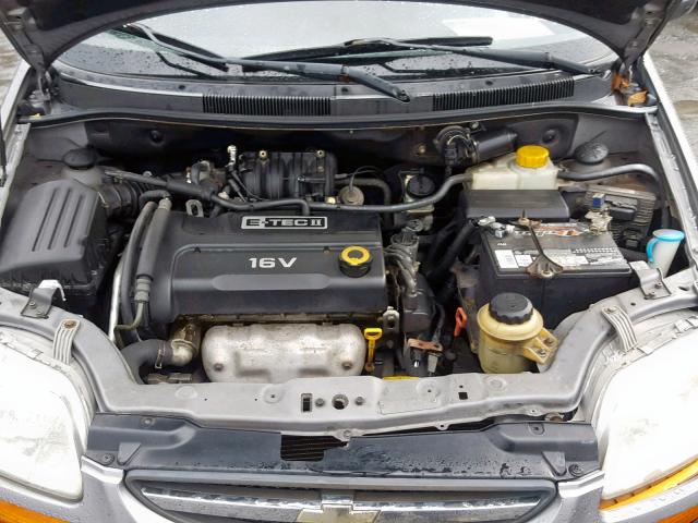KL1TD66677B725780 - 2007 CHEVROLET AVEO BASE ნაცრისფერი ფოტო 7