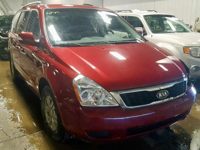 KNDMG4C73C6432175 - 2012 KIA SEDONA LX MAROON photo 1