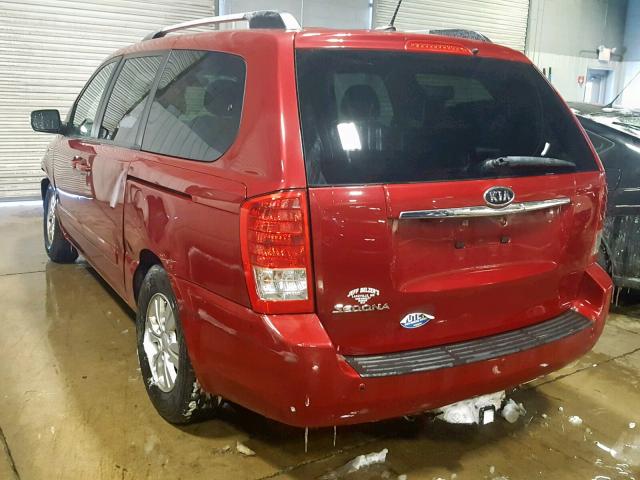 KNDMG4C73C6432175 - 2012 KIA SEDONA LX MAROON photo 3