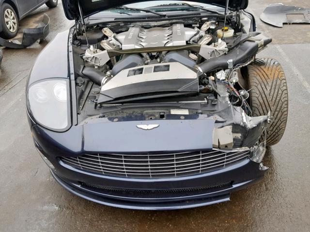 SCFAC24385B501646 - 2005 ASTON MARTIN VANQUISH S BLUE photo 7