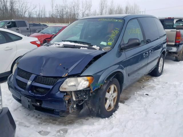 1D4GP45R25B321545 - 2005 DODGE CARAVAN SX BLUE photo 2