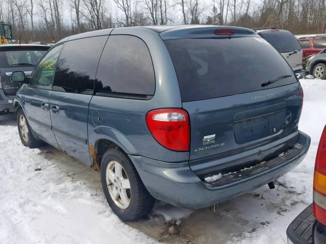 1D4GP45R25B321545 - 2005 DODGE CARAVAN SX BLUE photo 3