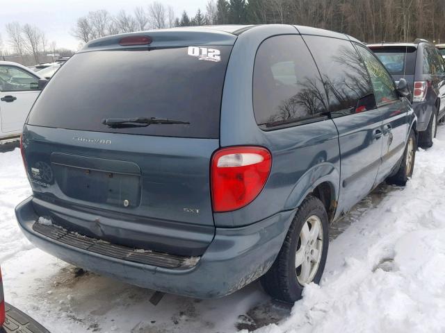 1D4GP45R25B321545 - 2005 DODGE CARAVAN SX BLUE photo 4