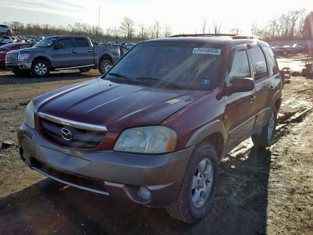 4F2YZ04174KM24944 - 2004 MAZDA TRIBUTE LX MAROON photo 2