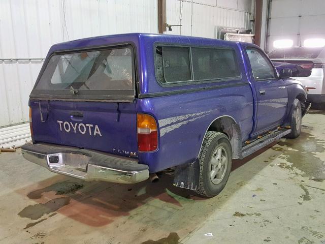 4TAUN41B5SZ006932 - 1995 TOYOTA TACOMA BLUE photo 4