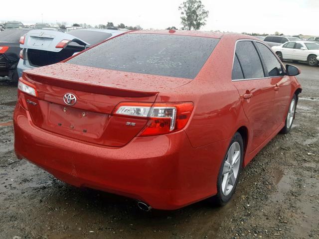 4T1BF1FK1DU653968 - 2013 TOYOTA CAMRY L RED photo 4