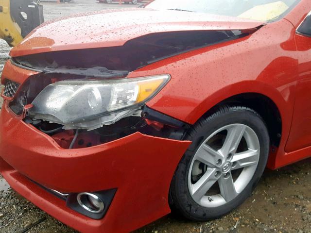 4T1BF1FK1DU653968 - 2013 TOYOTA CAMRY L RED photo 9