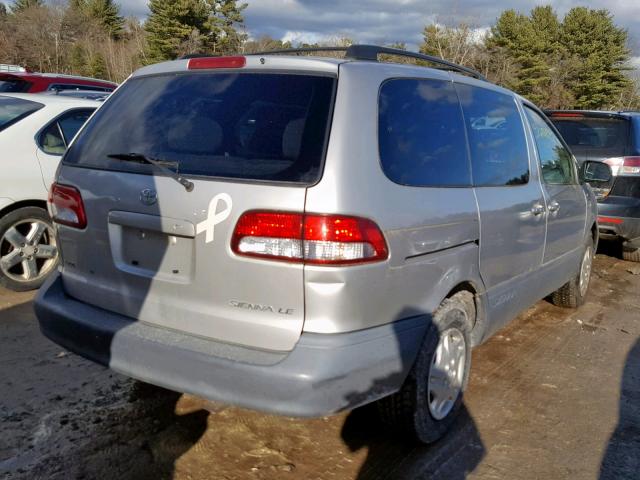 4T3ZF13C72U502777 - 2002 TOYOTA SIENNA LE GRAY photo 4