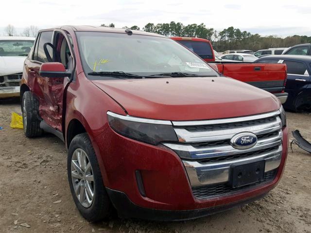 2FMDK3JC6EBB29612 - 2014 FORD EDGE SEL BURGUNDY photo 1