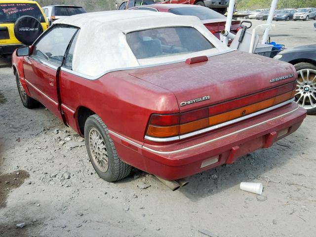 1C3EU4531RF275895 - 1994 CHRYSLER LEBARON BA RED photo 3