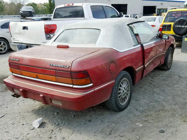 1C3EU4531RF275895 - 1994 CHRYSLER LEBARON BA RED photo 4